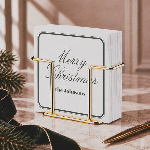 Elegantes Redaktionelles Frohe Weihnachten Serviette