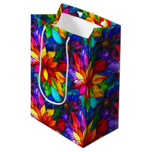 Elegantes Regenbogen-Buntglas-Muster Mittlere Geschenktüte