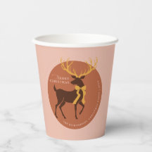 Elegantes Reindeer Personalisiertes Weihnachtsfest