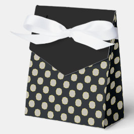 Elegantes Retro Black and Gold Button Hole Geschenkschachtel