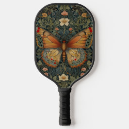 Elegantes Retro-Boho Schmetterling botanisches Grü Pickleball Schläger