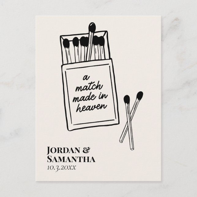 Elegantes Retro-Match im Himmel Save the Date gema Postkarte (Vorderseite)