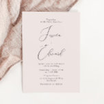 Elegantes romantisches Dusty-Rose-Skript Hochzeit Einladung<br><div class="desc">Elegante Romantische Dusty Rose Script Wedding Invitation Siehe Matching Kollektion in unserem Nest und Nest Store</div>