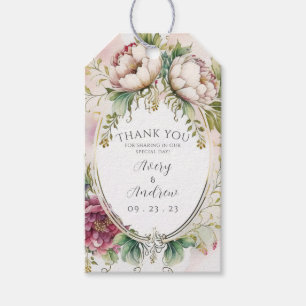 Elegantes romantisches florales personalisiertes G Geschenkanhänger