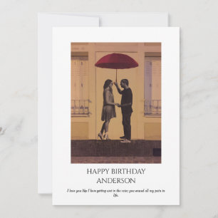 Elegantes Romantisches Foto Geburtstag Gruß Karte