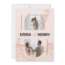 Elegantes romantisches Foto Hochzeit Einladung