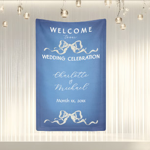 Elegantes Romantisches Hochzeitsband Willkommen Banner
