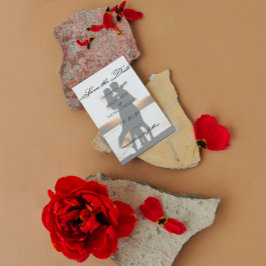 Elegantes romantisches kalligrafisches Foto Save t Postkarte