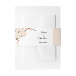 Elegantes romantisches Rosa Blütenblütenblütenblüt Einladungsbanderole