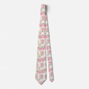 Elegantes romantisches Rosen-Blumenmuster Krawatte