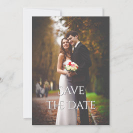Elegantes romantisches Script-Foto Hochzeit Save The Date