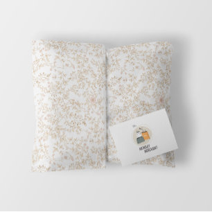 Elegantes romantisches Vintage-Blumenmuster Beige Geschenkpapier