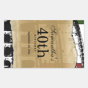 Elegantes römisches Kolosseum - individuelles Wein Rechteckiger Aufkleber