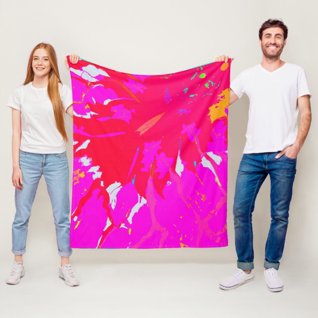 Elegantes rosa Abstraktes Muster Fleecedecke (Beispiel)