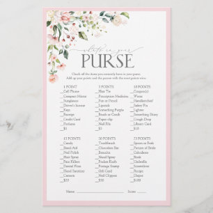 Elegantes Rosa Aquarell Brautparty Spiel
