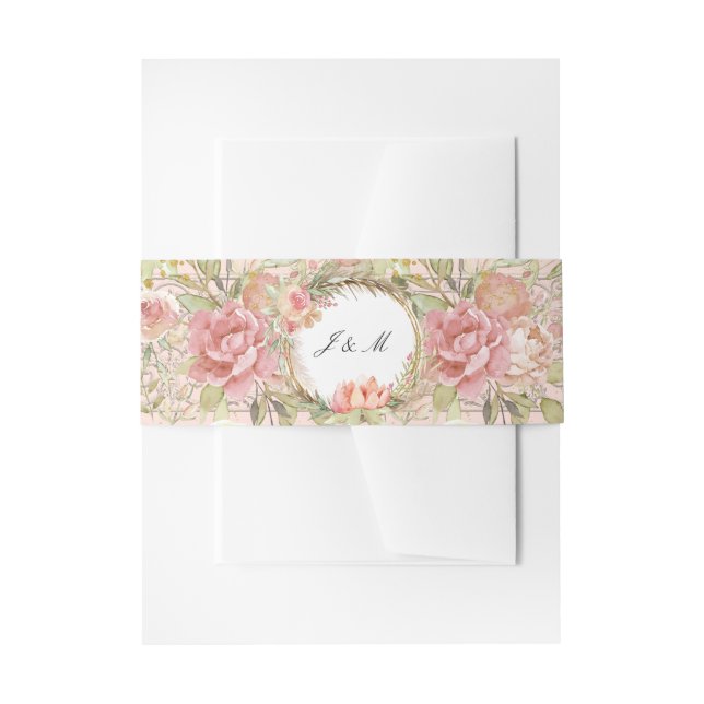 Elegantes Rosa Aquarellfarben Pampasgras Einladungsbanderole (Vorderseite Beispiel)