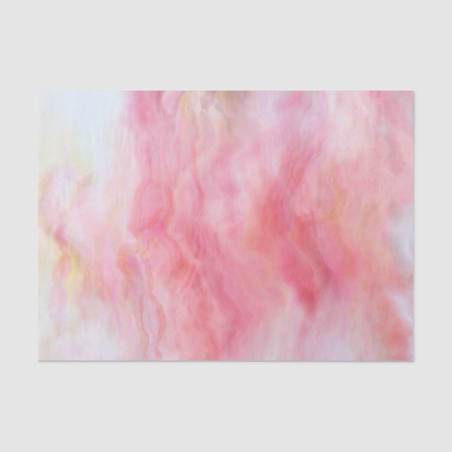 Elegantes rosa Aquarellmuster Seidenpapier (Vorderseite)