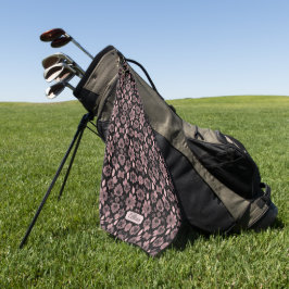 Elegantes Rosa auf schwarzer Spitze im Vintagen St Golfhandtuch