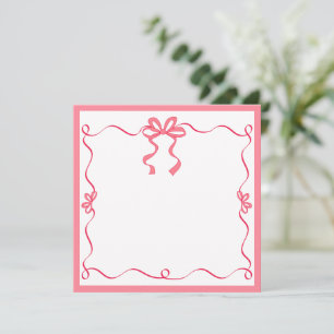 Elegantes rosa Band I Danke Ihnen, Mädchen-Schreib Mitteilungskarte