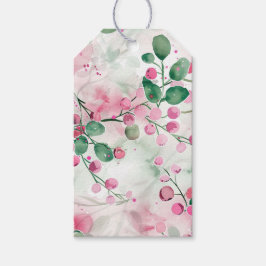 Elegantes Rosa Berries Weihnachten Geschenkanhänger