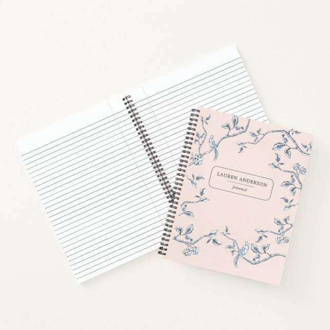 Elegantes Rosa & Blau Notizbuch (Innenseite)
