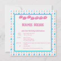 Elegantes rosa blaues Mit Monogramm Zeichensymbol