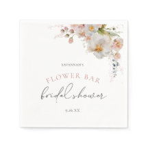 Elegantes Rosa Blume Bar Florales Brautparty