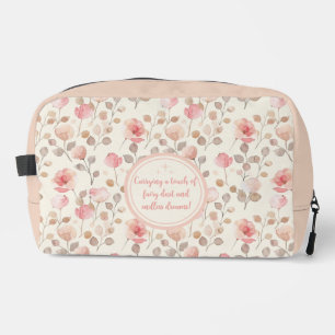 Elegantes rosa Blume Muster Waschbeutel