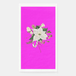 Elegantes rosa Blumen-Design perfekt für Partys Serviette
