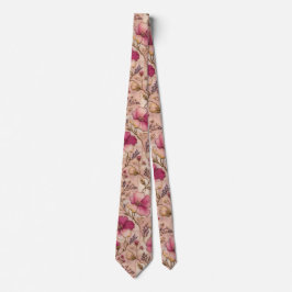 Elegantes rosa Blumen-Gartenmuster Krawatte
