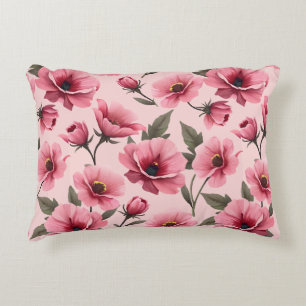 Elegantes rosa Blumenbettwäsche-Set Dekokissen