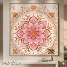 Elegantes rosa Blumenmuster-Poster auffallende K