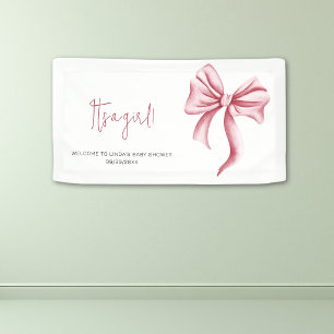 Elegantes Rosa-Blush-Bogen-Baby-Shower Banner