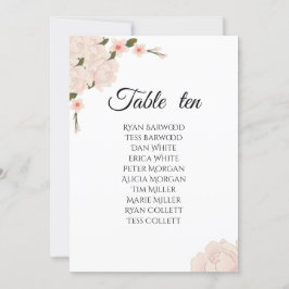 Elegantes rosa Blütenblütenblatt Hochzeitskarte Einladung