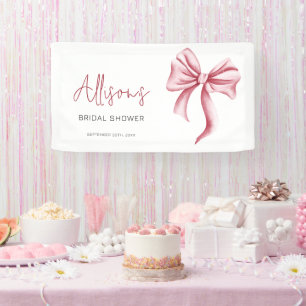 Elegantes Rosa-Bow-Brautparty Banner