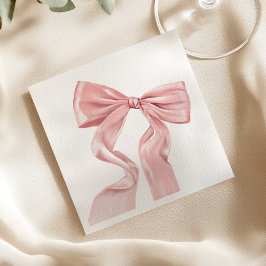 Elegantes rosa Bow Coquette Paper Serviette