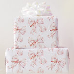 Elegantes rosa Bow Wrapping Paper Geschenkpapier<br><div class="desc">Mit diesem eleganten rosa Wrapping Paper fügen Sie Ihrem Geschenk eine Touch der Eleganz hinzu. Dieses Design mit zarten, sanften rosa Bögen auf weißem Hintergrund ist perfekt für Hochzeiten, Brautpartys, Babyduschen, Geburtstage und andere besondere Anlässe. Die sanften Pastelltöne und das stilvolle Bogen-Muster verleihen jedem Geschenk einen besonderen Charme und heben...</div>