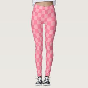 Elegantes rosa Checkerboard Leggings
