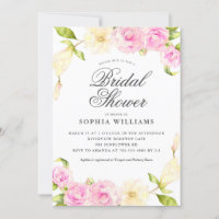 Elegantes rosa Cream Floral Wreath Brautparty