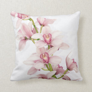 Elegantes rosa Cymbidium Orchideenkissen Kissen