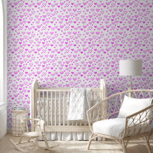 Elegantes rosa Dekoratives Herzmuster Tapete