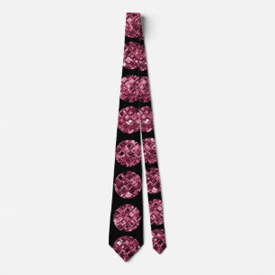 Elegantes rosa Diamond Gem Muster Krawatte