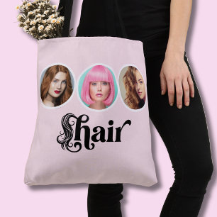 Elegantes Rosa Erröten 3 Foto Haar-Stylist-Salon Tasche