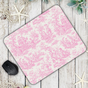 Elegantes rosa-farbenes französisches Toile-de-Jou Mousepad