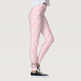 Elegantes rosa, farbiges Muster für die Rose Leggings