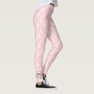 Elegantes rosa, farbiges Muster für die Rose Leggings