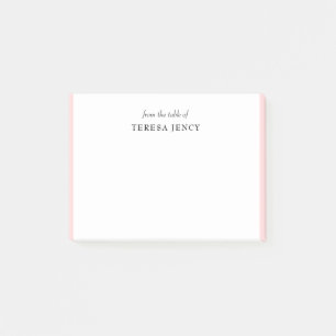 Elegantes Rosa-Feminines Schreibtischdesign Post-it Klebezettel