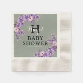 Elegantes rosa, florenfarbenes Cocktailpapier Serviette