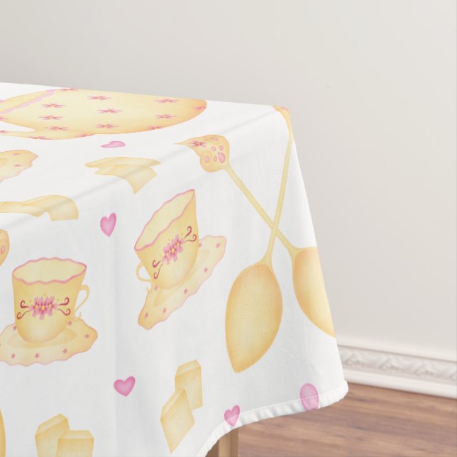Elegantes Rosa & Gold Party Tischdecke (Beispiel)