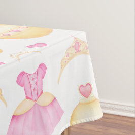 Elegantes Rosa & Gold Prinzessin Tiara Tischdecke